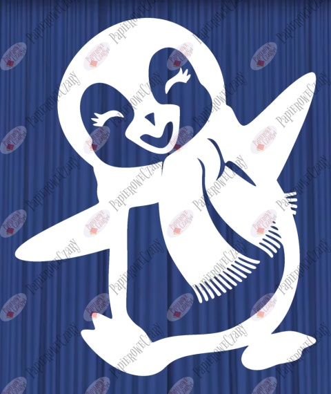 Pingwin 4 Dekoracje z papieru