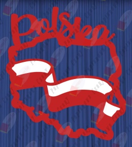 Polska z flagą 1 Dekoracje z papieru