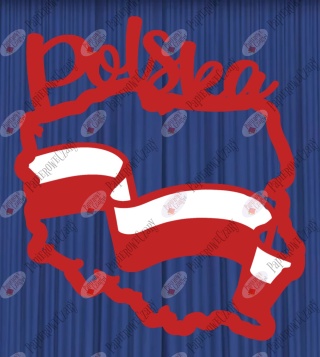Polska z flagą 1 Dekoracje z papieru
