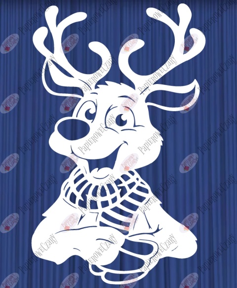 Renifer 4 Dekoracje z papieru