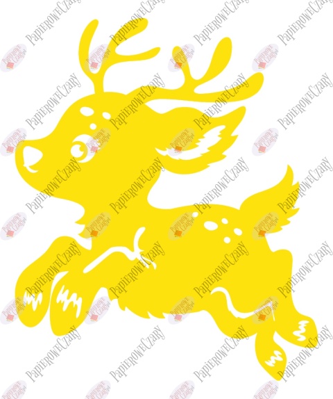 Renifer 7 Dekoracje z papieru