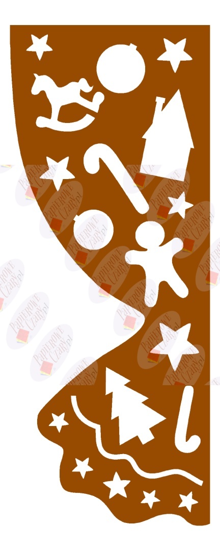 Zasłonka zimowa 5 ZIMA Dekoracje z papieru