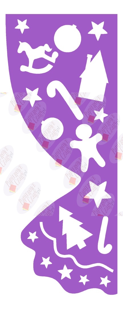 Zasłonka zimowa 5 ZIMA Dekoracje z papieru