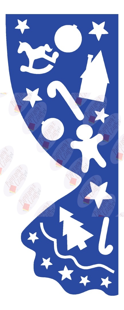 Zasłonka zimowa 5 ZIMA Dekoracje z papieru