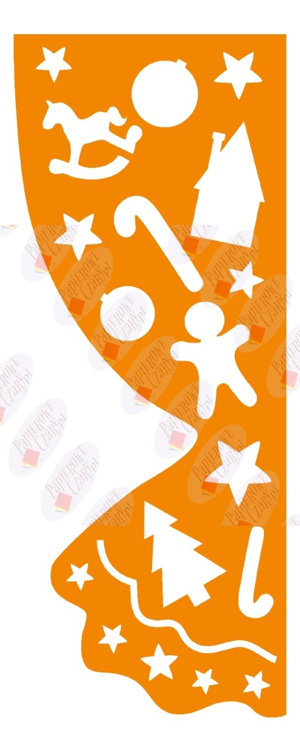 Zasłonka zimowa 5 ZIMA Dekoracje z papieru