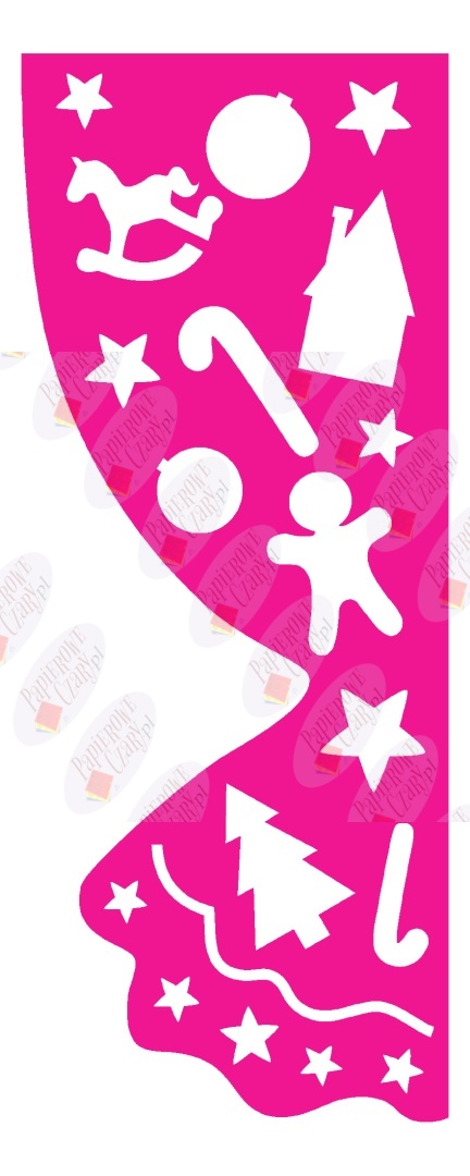 Zasłonka zimowa 5 ZIMA Dekoracje z papieru