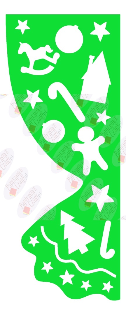 Zasłonka zimowa 5 ZIMA Dekoracje z papieru