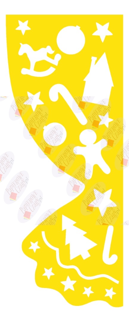 Zasłonka zimowa 5 ZIMA Dekoracje z papieru