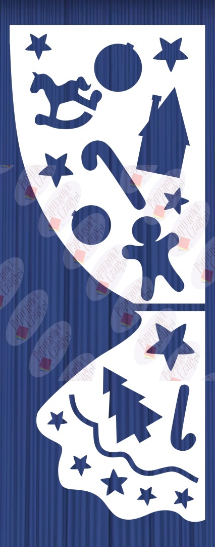 Zasłonka zimowa 5 ZIMA Dekoracje z papieru