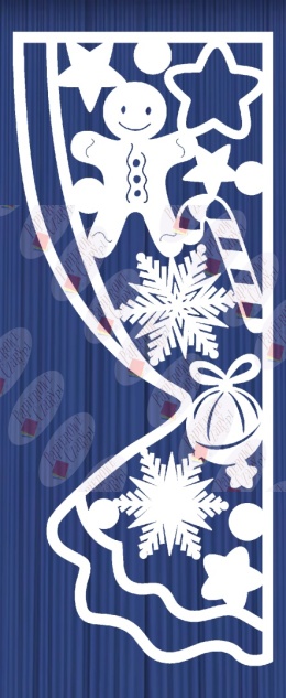 Zasłonka zmiowa 5 ZIMA Dekoracje z papieru