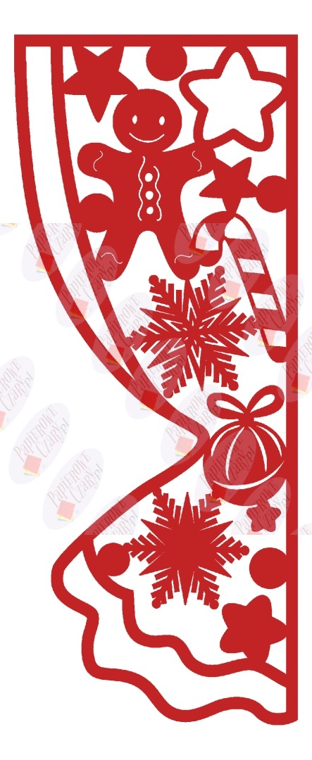 Zasłonka zimowa 6 ZIMA Dekoracje z papieru