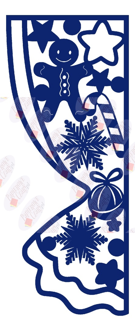 Zasłonka zimowa 6 ZIMA Dekoracje z papieru