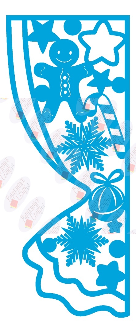 Zasłonka zimowa 6 ZIMA Dekoracje z papieru