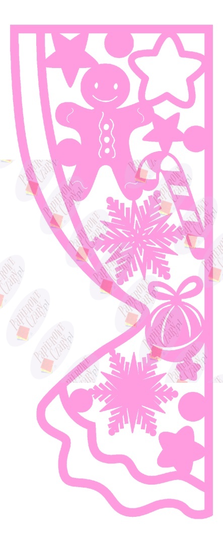 Zasłonka zimowa 6 ZIMA Dekoracje z papieru