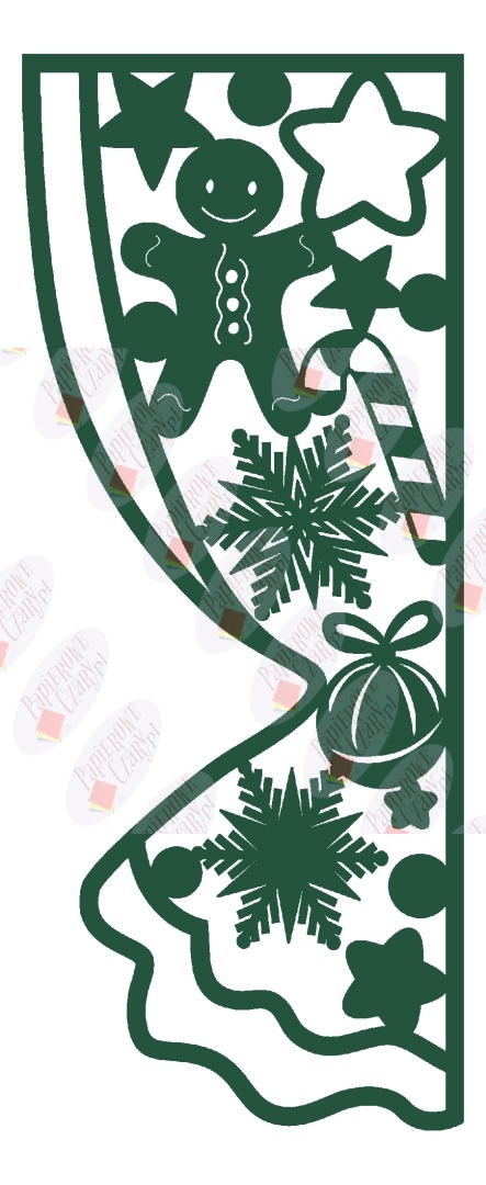 Zasłonka zimowa 6 ZIMA Dekoracje z papieru