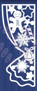Zasłonka zimowa 6 ZIMA Dekoracje z papieru