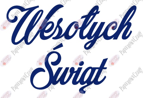 Napis "Wesołych Świąt" 1 - Boże Narodzenie, Zima - Dekoracje z papieru