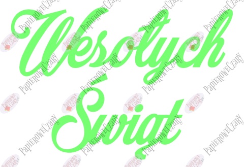 Napis "Wesołych Świąt" 1 - Boże Narodzenie, Zima - Dekoracje z papieru