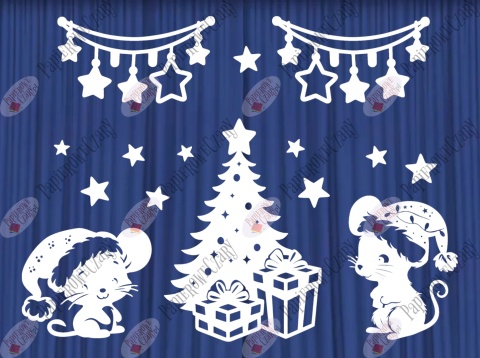 Zestaw 114 - Boże Narodzenie, Zima - Dekoracje z papieru