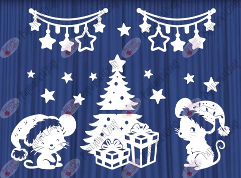 Zestaw 114 - Boże Narodzenie, Zima - Dekoracje z papieru