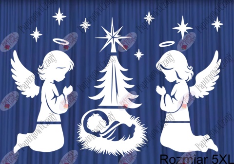 Zestaw 243 - Jasełka Szopka Boże Narodzenie - Dekoracje z papieru