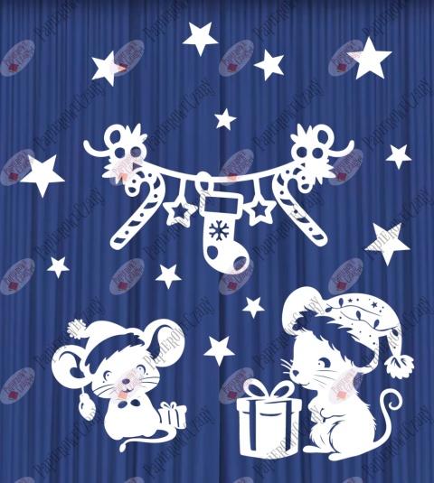 Zestaw 113/1 - Boże Narodzenie, Zima - Dekoracje z papieru