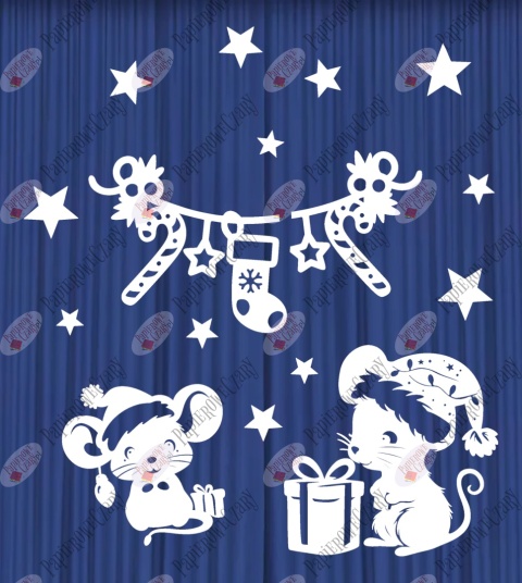 Zestaw 113/1 - Boże Narodzenie, Zima - Dekoracje z papieru