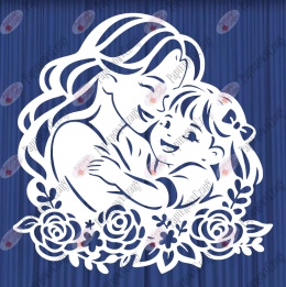 Mama z córką 5 Dekoracje z papieru Dzień Rodziny