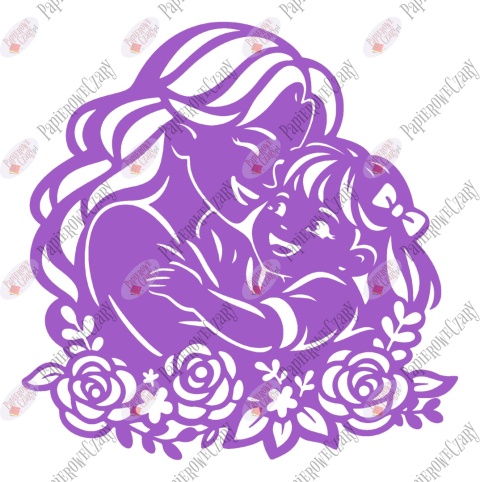 Mama z córką 5 Dekoracje z papieru Dzień Rodziny