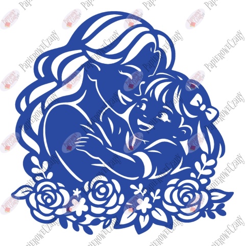 Mama z córką 5 Dekoracje z papieru Dzień Rodziny