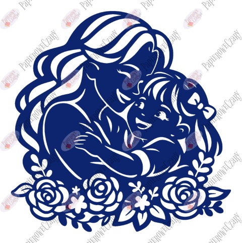 Mama z córką 5 Dekoracje z papieru Dzień Rodziny