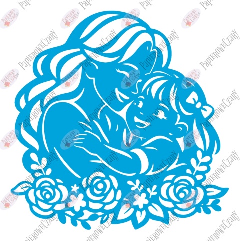 Mama z córką 5 Dekoracje z papieru Dzień Rodziny