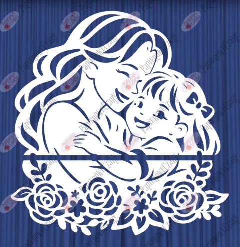 Mama z córką 5 Dekoracje z papieru Dzień Rodziny