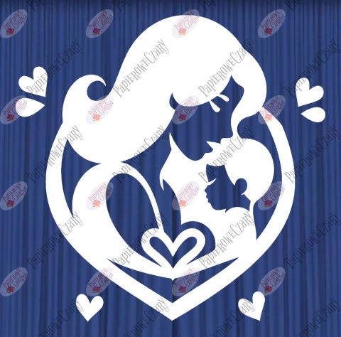 Mama z synem 3 Dekoracje z papieru Dzień Rodziny