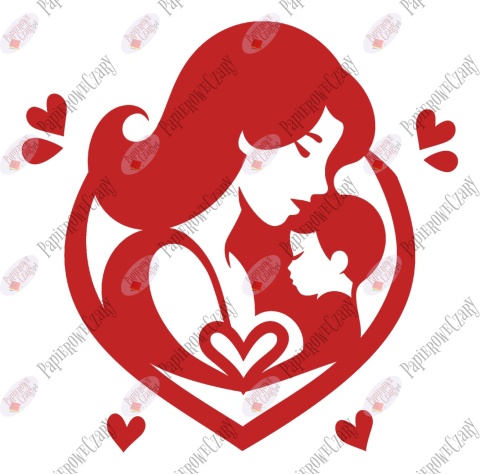 Mama z synem 3 Dekoracje z papieru Dzień Rodziny