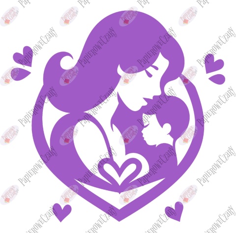 Mama z synem 3 Dekoracje z papieru Dzień Rodziny