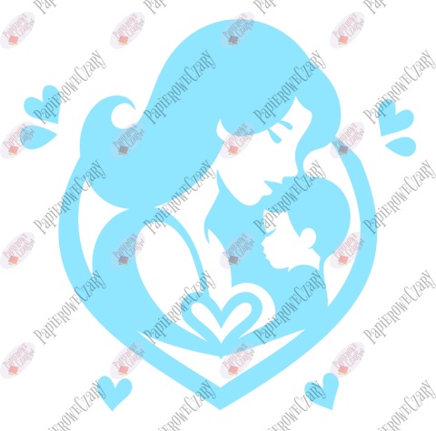 Mama z synem 3 Dekoracje z papieru Dzień Rodziny