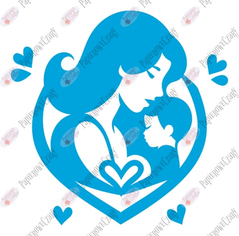 Mama z synem 3 Dekoracje z papieru Dzień Rodziny