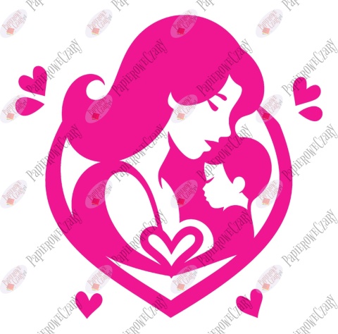 Mama z synem 3 Dekoracje z papieru Dzień Rodziny