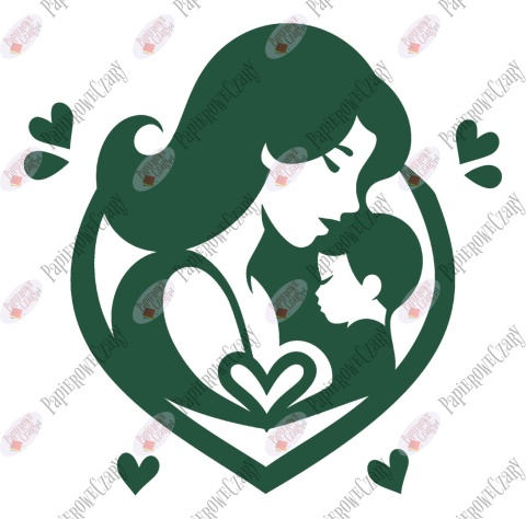 Mama z synem 3 Dekoracje z papieru Dzień Rodziny