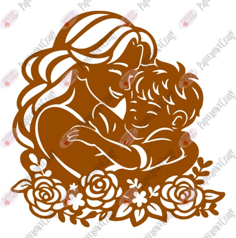 Mama z synem 5 Dekoracje z papieru Dzień Rodziny