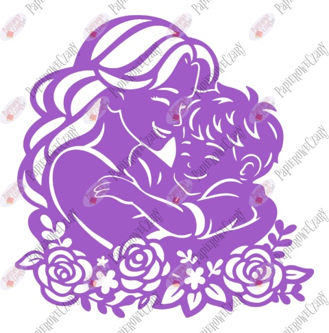 Mama z synem 5 Dekoracje z papieru Dzień Rodziny