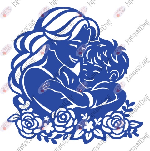 Mama z synem 5 Dekoracje z papieru Dzień Rodziny