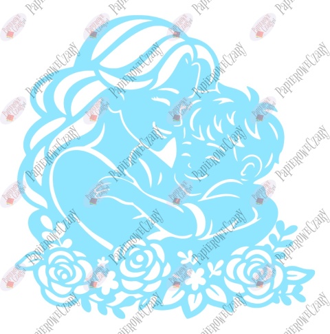 Mama z synem 5 Dekoracje z papieru Dzień Rodziny