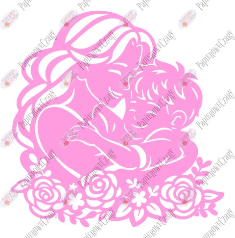 Mama z synem 5 Dekoracje z papieru Dzień Rodziny