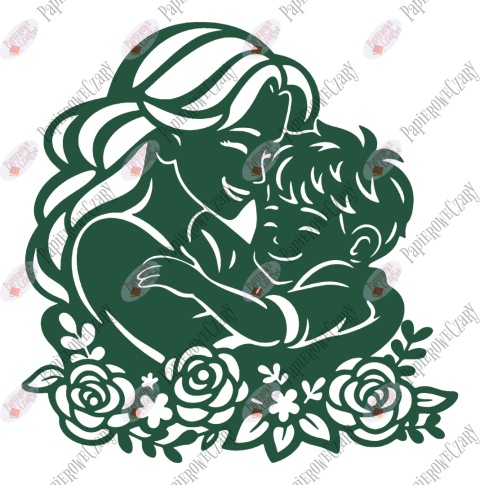 Mama z synem 5 Dekoracje z papieru Dzień Rodziny