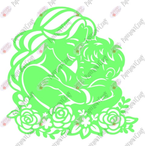 Mama z synem 5 Dekoracje z papieru Dzień Rodziny