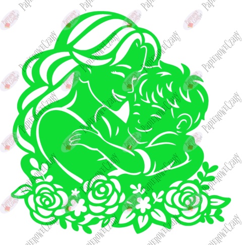 Mama z synem 5 Dekoracje z papieru Dzień Rodziny