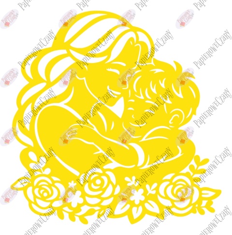 Mama z synem 5 Dekoracje z papieru Dzień Rodziny