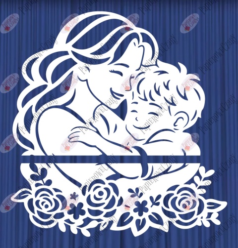 Mama z synem 5 Dekoracje z papieru Dzień Rodziny